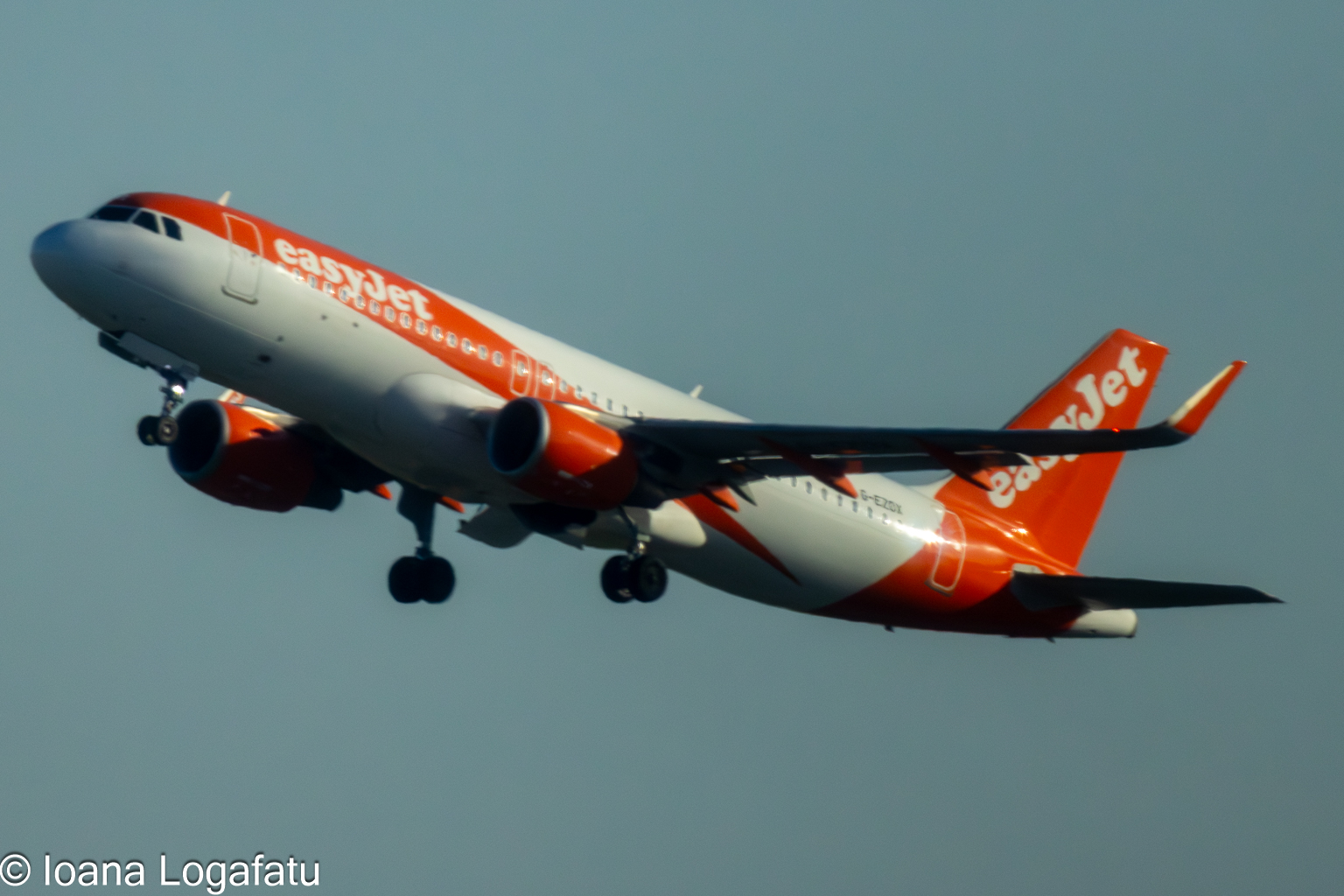 Airplane soaring over the sky at sunset